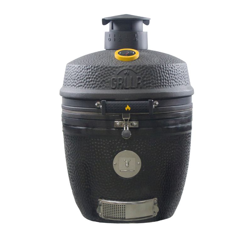 GRLLR Ember Classic 22 Inch Kamado grill with dual-zone firebox and stainless steel grate