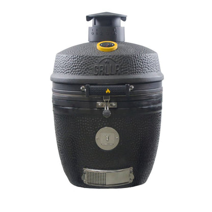 GRLLR Ember Classic 22 Inch Kamado grill with dual-zone firebox and stainless steel grate
