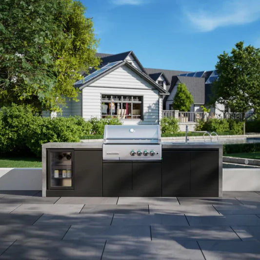 GrandPro 284 Crossray Outdoor Kitchen with Fridge & Sink Waterfall Edition