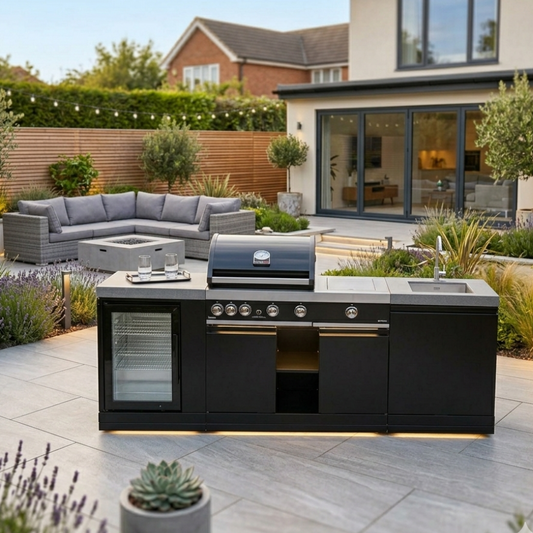 GrandPro 230 Series Premium G4 Plus Outdoor Kitchen in luxury UK garden patio