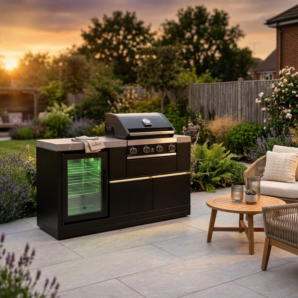 Grandpro Backyard Bistro Premium G4 Outdoor Kitchen in UK garden setting 