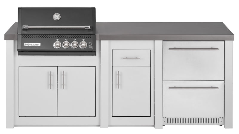 Outdoor Kitchen Grandpro Alu White Crossray Black Series Pack 3 wit...