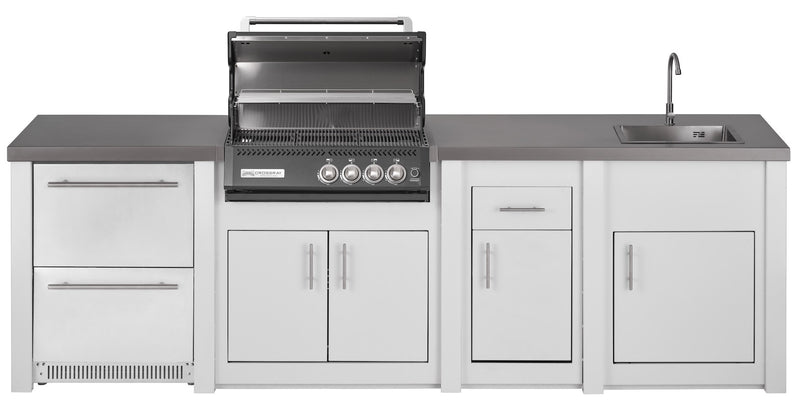 Outdoor Kitchen Grandpro Alu White Crossray Black Series Pack 3 wit...