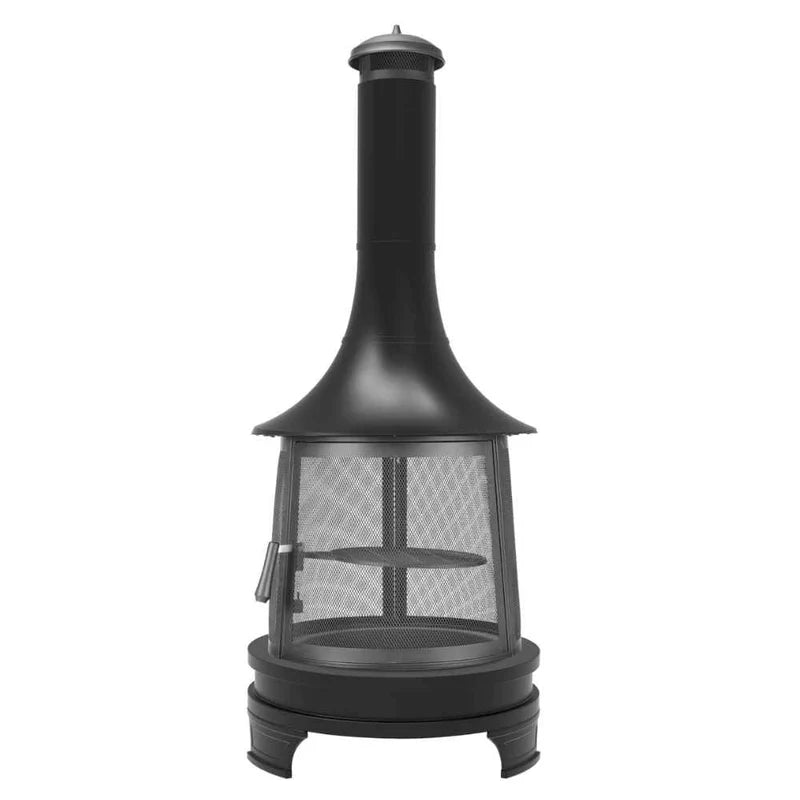 REVOLVE Alpine outdoor wood-burning garden fire pit with chimney