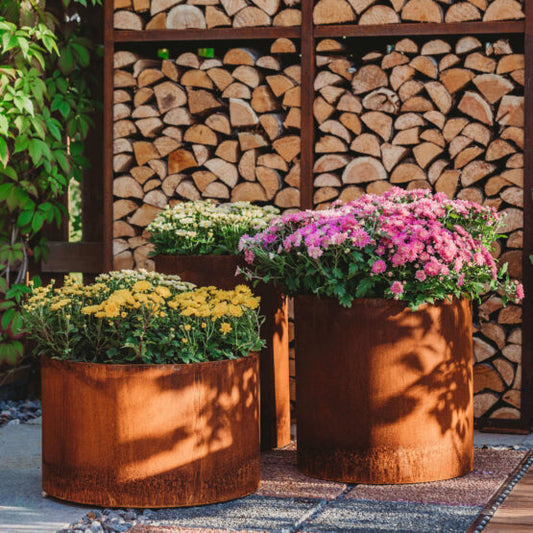 GrillSymbol Mia, Myy & Meri Corten Steel Planter Set – Stylish & Durable