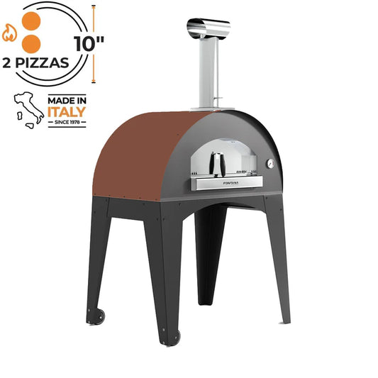 Fontana Lorenzo Build In Wood Pizza Oven Including Trolley