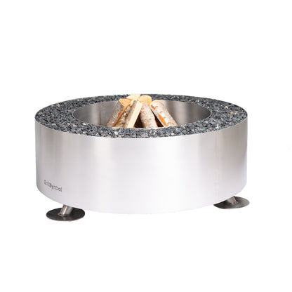 GrillSymbol Stainless Steel Fire Pit Luna Silver