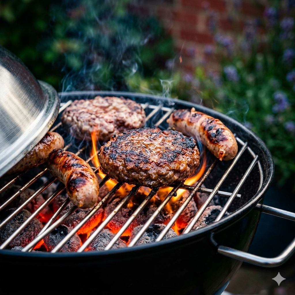 Martinsen 1300 kettle BBQ compact charcoal grill outdoor garden portable barbecue