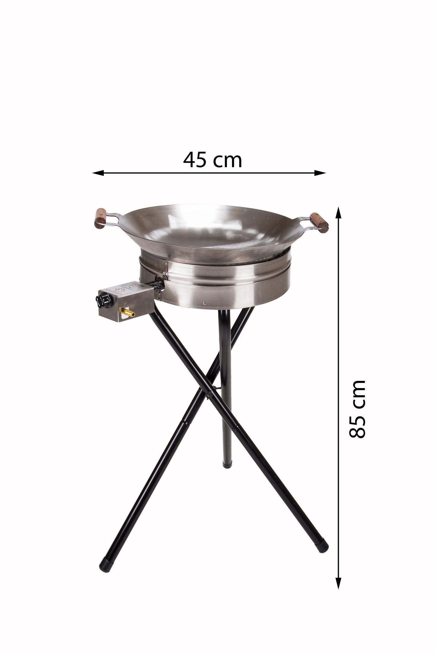 GrillSymbol Wok Burner Set PRO-450 Inox - 45 cm