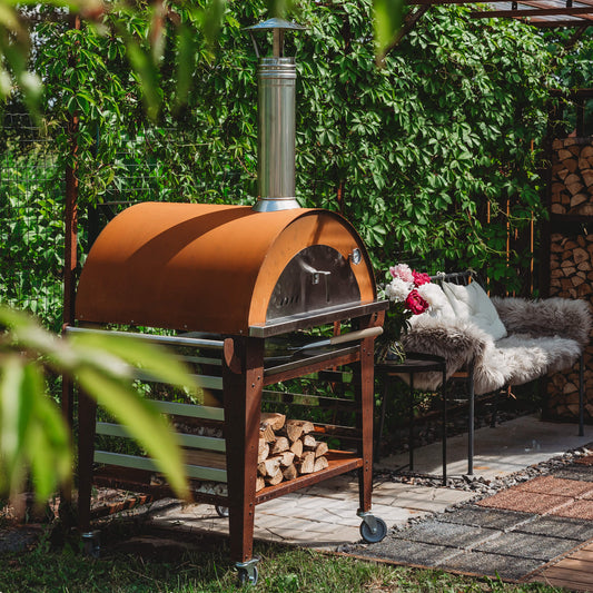 GrillSymbol Wood Fired Pizza Oven with Stand Pizzo Set