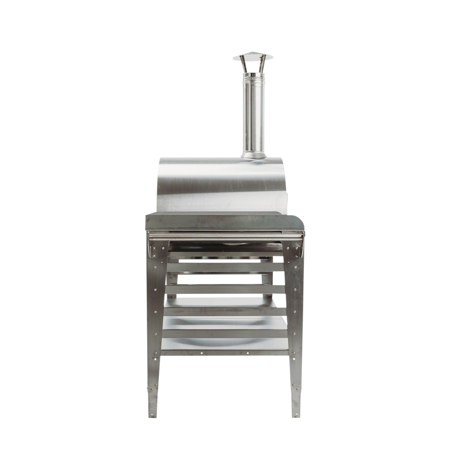 GrillSymbol Wood Fired Pizza Oven with Stand and Side Table Pizzo-XL-Set-Inox