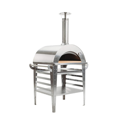 GrillSymbol Wood Fired Pizza Oven With Stand Pizzo-Set-Inox