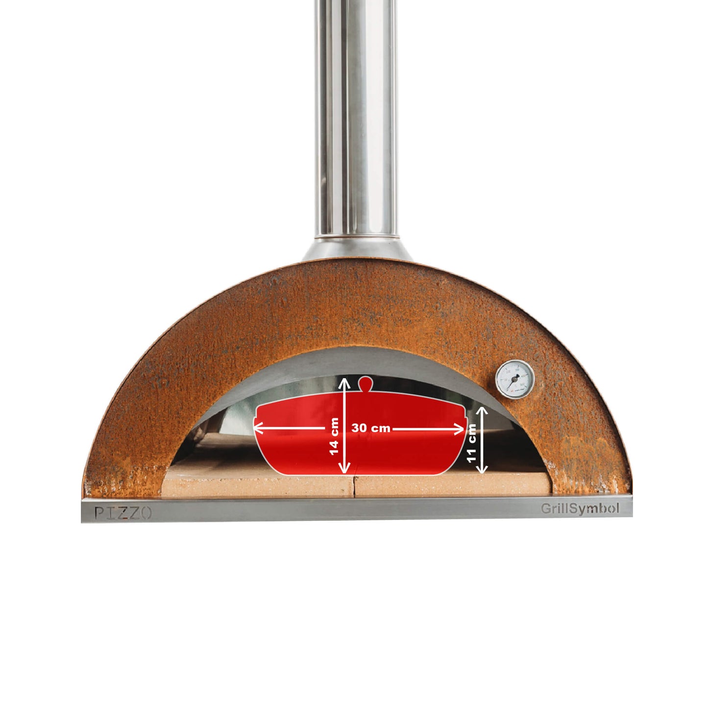 GrillSymbol Wood Fired Pizza Oven with Stand Pizzo Set