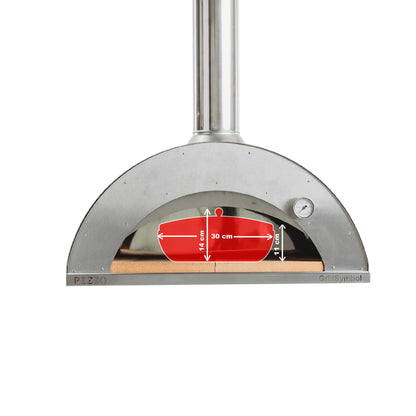 GrillSymbol Stainless Steel Wood Fired Pizza Oven Pizzo-Inox