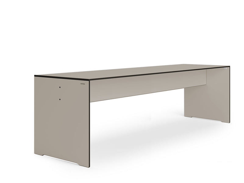 Weather-resistant HPL outdoor table and bench set