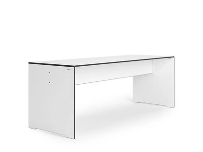 RIVA rectangular outdoor table and bench by conmoto