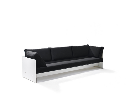 conmoto RIVA Lounge Sofa – White Frame with Anthracite Cushions