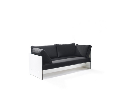 conmoto RIVA Lounge Sofa – White Frame with Anthracite Cushions