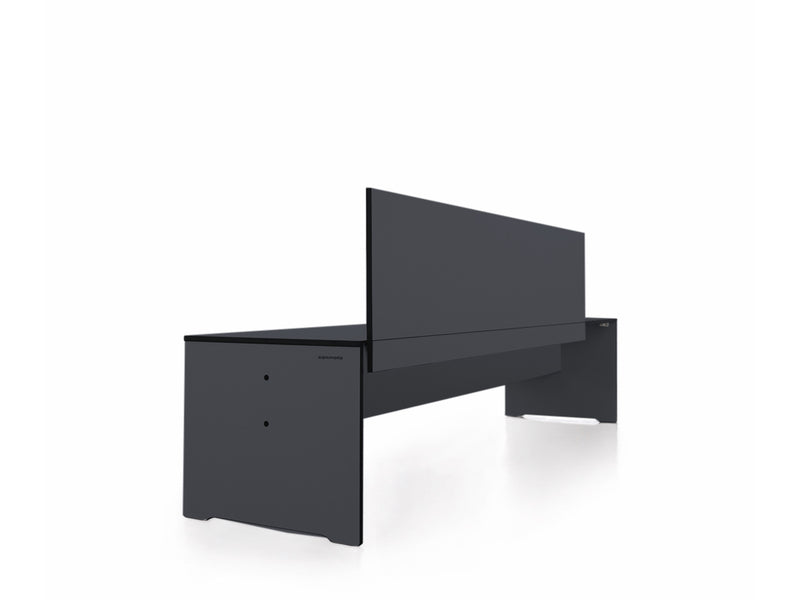 conmoto RIVA Anthracite Bench With Backrest Outdoor Furniture
