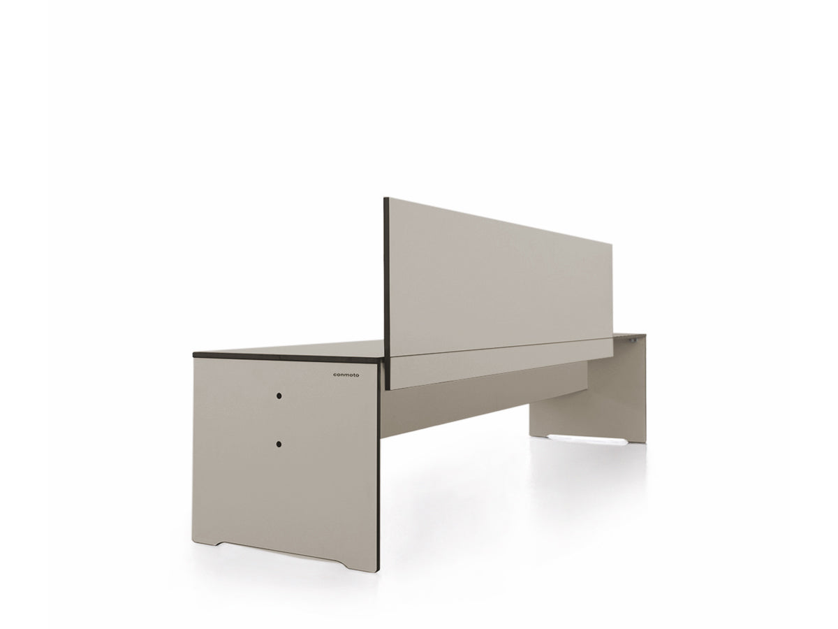 conmoto RIVA Taupe Bench with Backrest Outdoor Furniture