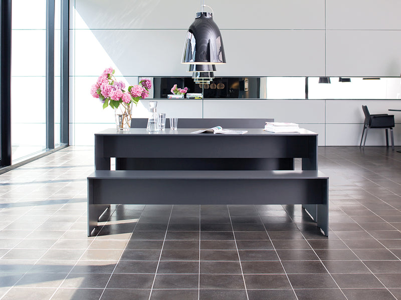 Minimalist garden furniture RIVA table seating up to 10 people