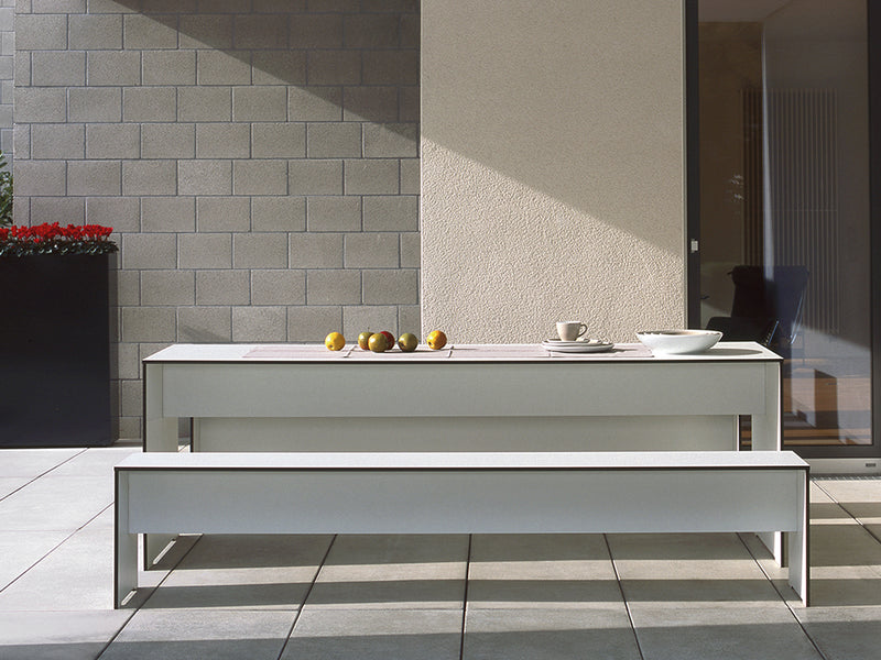 Minimalist garden furniture RIVA table seating up to 10 people 