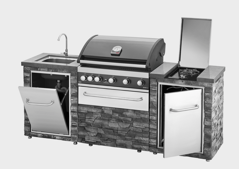 Grandhall Maxim G5 Stone Island Outdoor Kitchen with Built