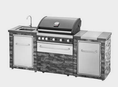 Grandhall Maxim G5 Stone Island Outdoor Kitchen with Built
