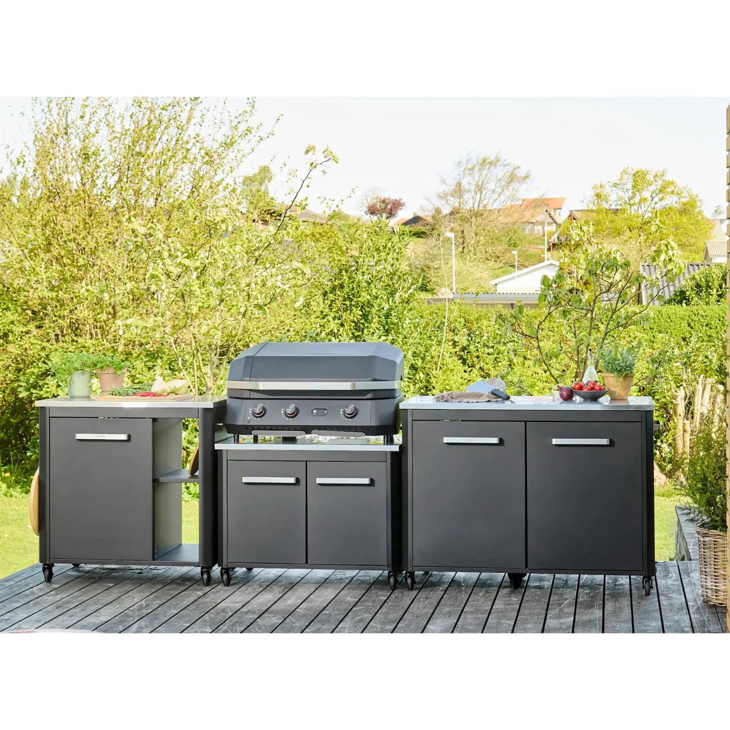 Cozze Fridge W/Steel Frame And Glass Front 60 Litres Outdoor Kitchen