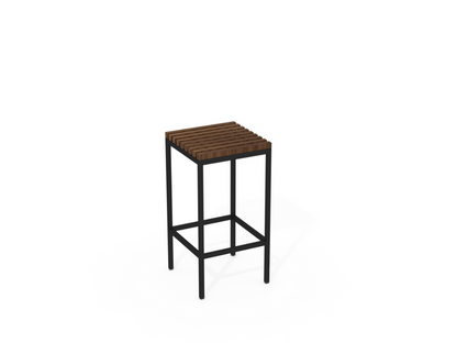 conmoto TICINO Kitchen Frame Barstool modular outdoor seating in anthracite HPL with powder-coated stainless steel frame