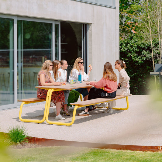 Wünder The Table large 12-seater outdoor dining table with seating