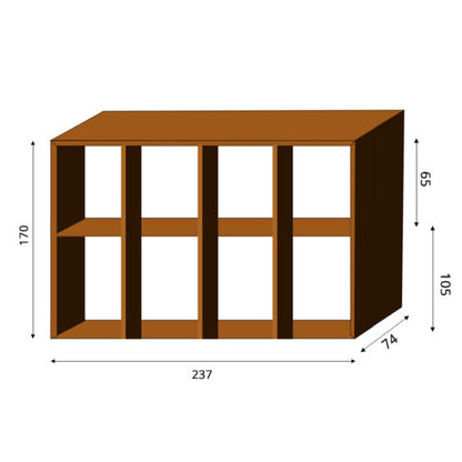 GrillSymbol Corten Steel WALL Firewood Storage