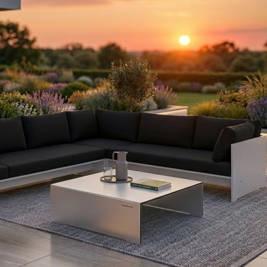 conmoto RIVA Lounge Combination B – Modular Outdoor Sofa in the luxury garden 