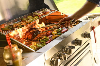 GrandPro 215 Crossray Grill 4 Burner Outdoor Kitchen with Fridge &...