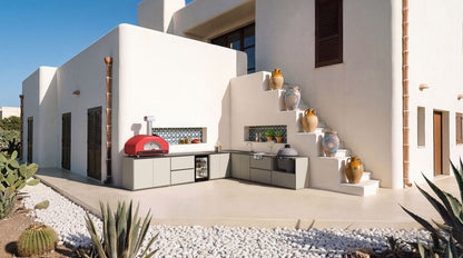 Complete Fontana Ignes modular outdoor kitchen featuring the IGN-Oven module