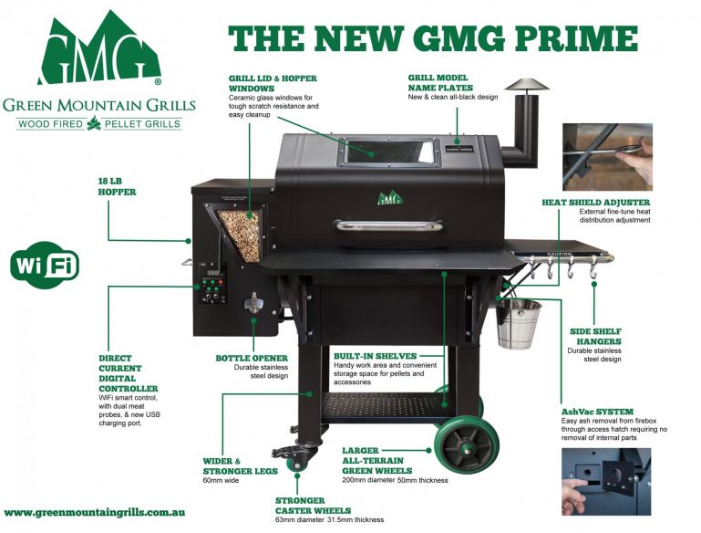 Green Mountain Grill Peak Prime Black WIFI Black