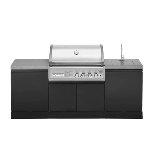 GrandPro 215 Crossray Grill 4B Outdoor Kitchen with Sink