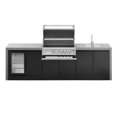 GrandPro 284 Crossray Outdoor Kitchen with Fridge & Sink Waterfall Edition