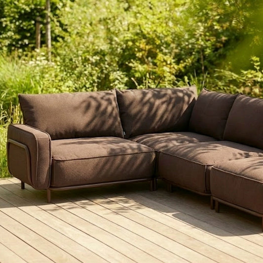 Modular outdoor sofa single seat close-up
