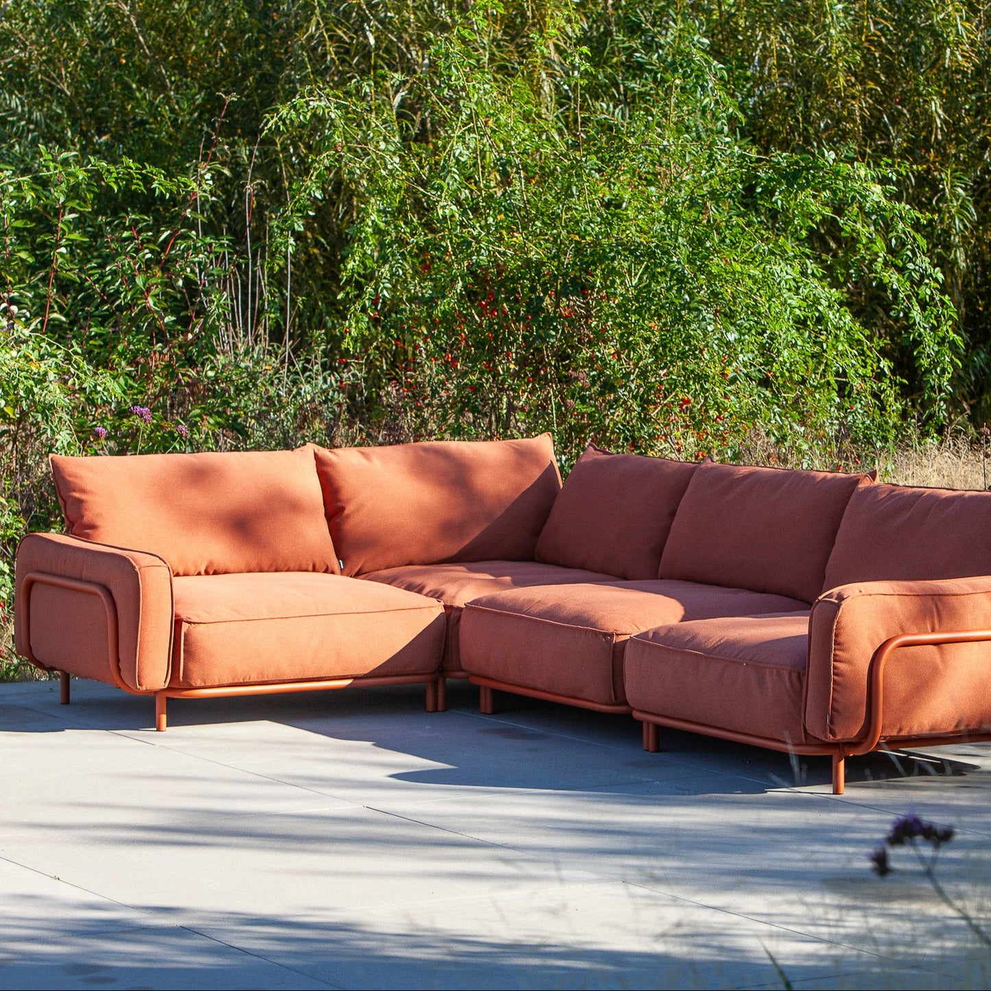 Powder-coated steel outdoor luxury lounge furniture