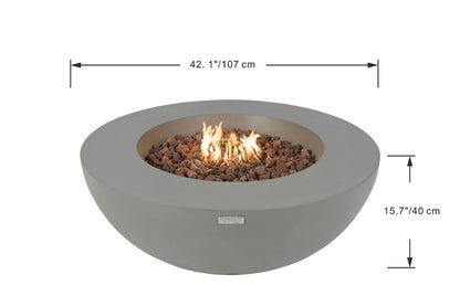 Elementi Fire Lunar Bowl Gas Fire Pit Table