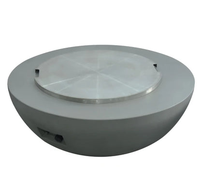 stainless steel lid for Lunar Bowl and Ross fire bowl outdoor setup