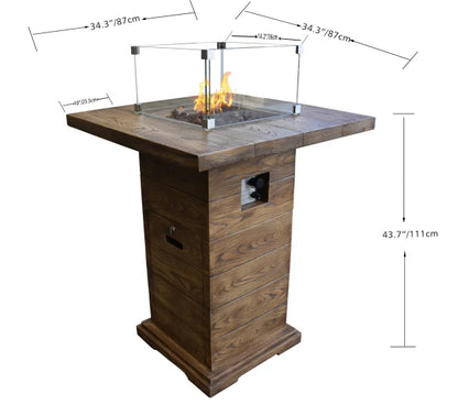 Elementi Rova Bar Table Fire Pit