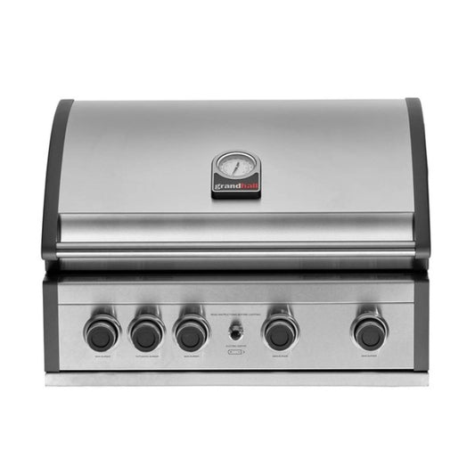 Grandhall Pro Elite 4 built-in gas BBQ in stainless steel