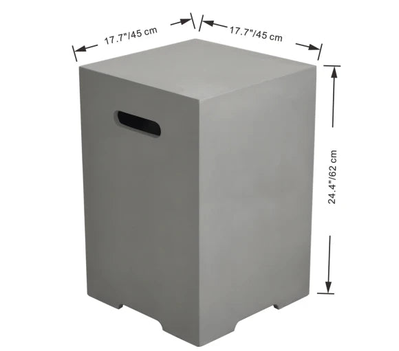 Elementi Square Tank Cover Fire Bowl