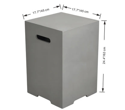 Elementi Square Tank Cover Fire Bowl