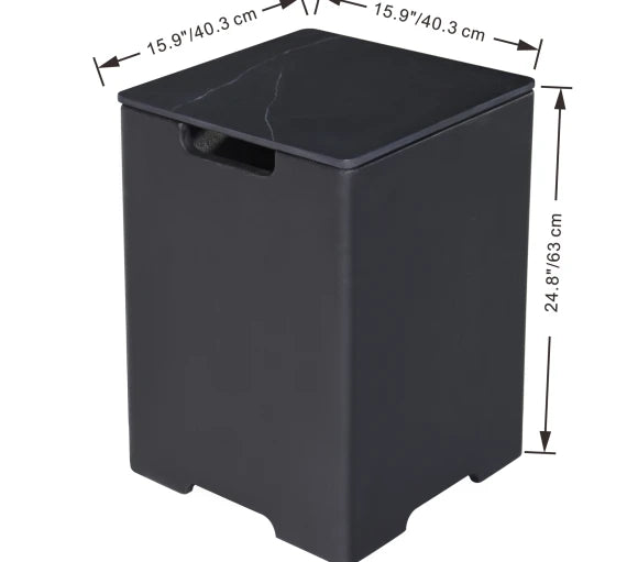 Elementi Black Porcelain Tank Cover Fire Bowl