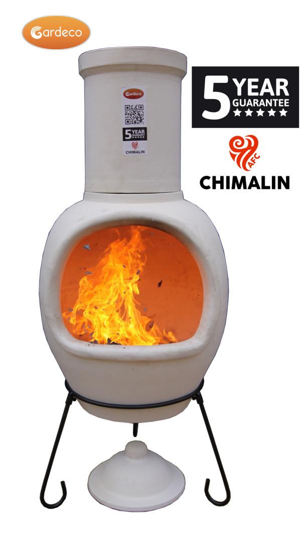 Gardeco Asteria XL Chimalin AFC Chimenea Natural Clay