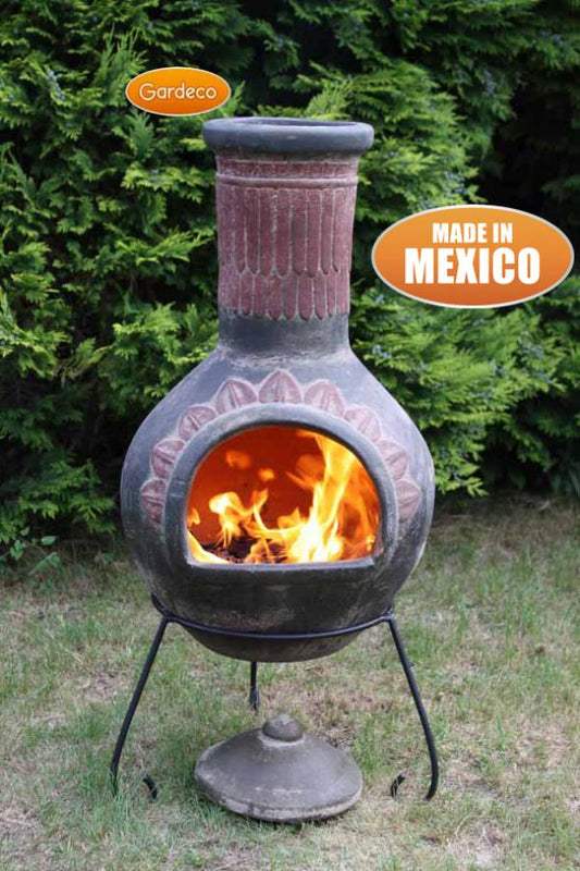 Gardeco Plumas XL Mexican Chimenea Green