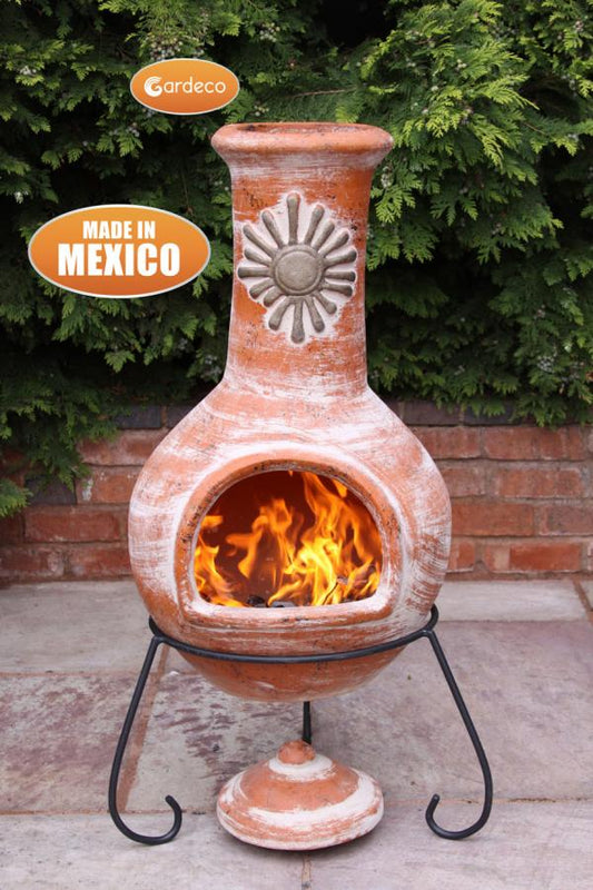 Gardeco Sol XL Mexican Chimenea Rustic Orange